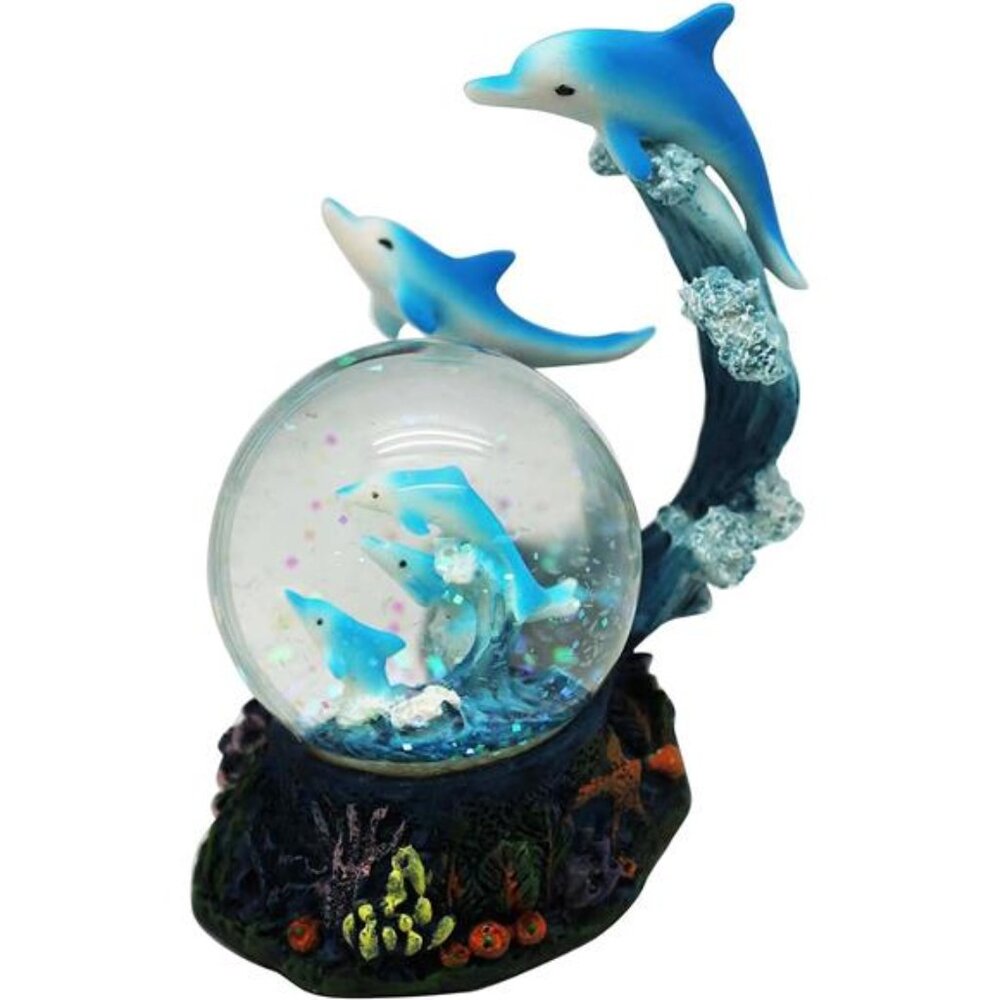 Snow Globe Collection Desk Figurine Decoration (Dolphin)